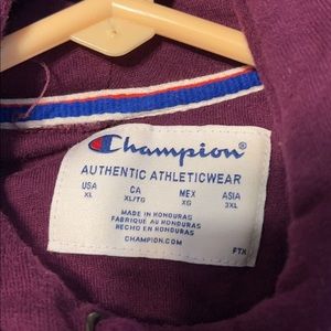 purple champion hoodie